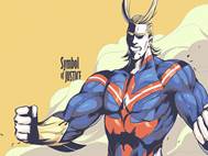 Boku no Hero All Might background 5
