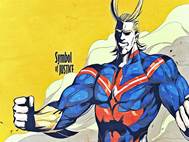 Boku no Hero All Might background 7